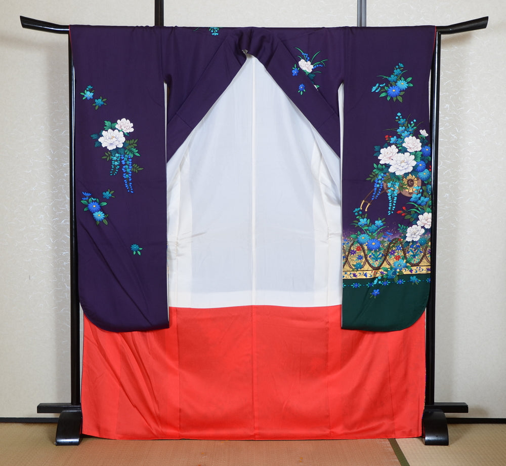 Long-sleeved kimono 6 items set / Furisode / FK#2-279