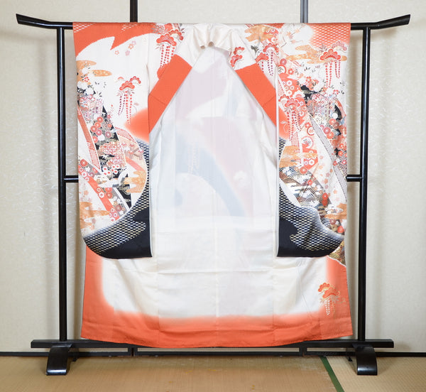 Long-sleeved kimono 6 items set / Furisode / FK#2-289