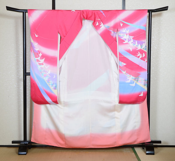 Long-sleeved kimono 6 items set / Furisode / FK#2-301