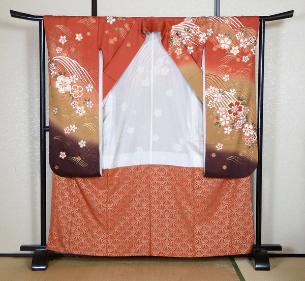 Long-sleeved kimono 6 items set / Furisode / FK#2-207