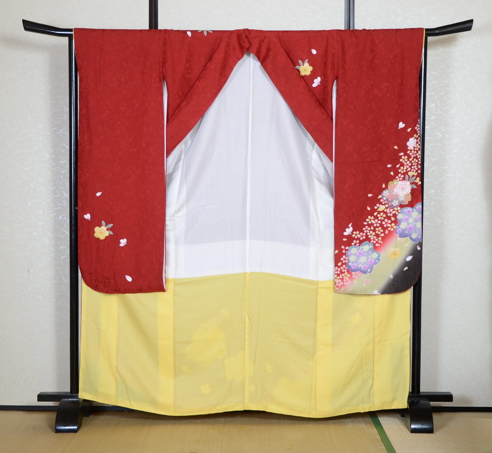 Long-sleeved kimono 6 items set / Furisode / FK#2-171