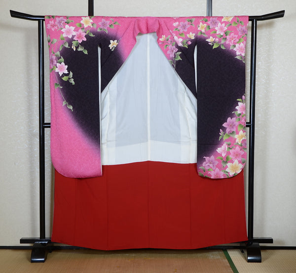 Long-sleeved kimono 6 items set / Furisode / FK#2-304