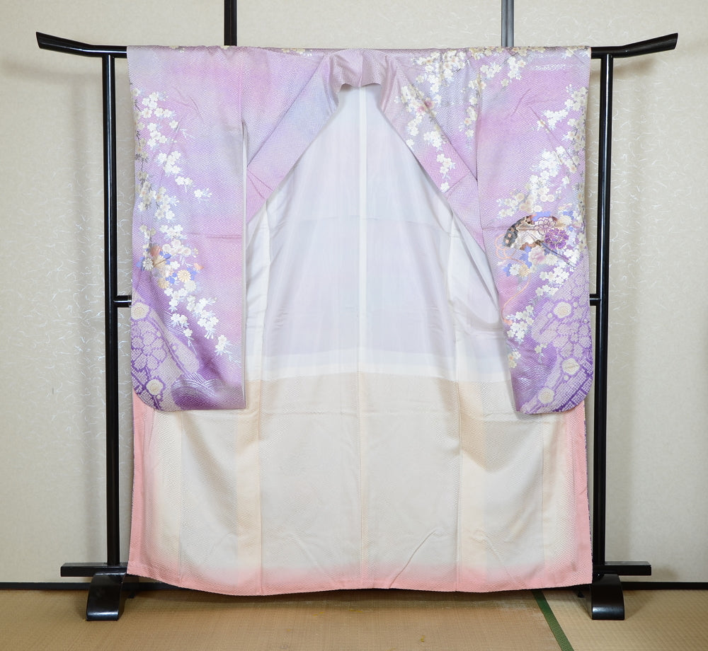 Long-sleeved kimono 6 items set / Furisode / FK#2-355