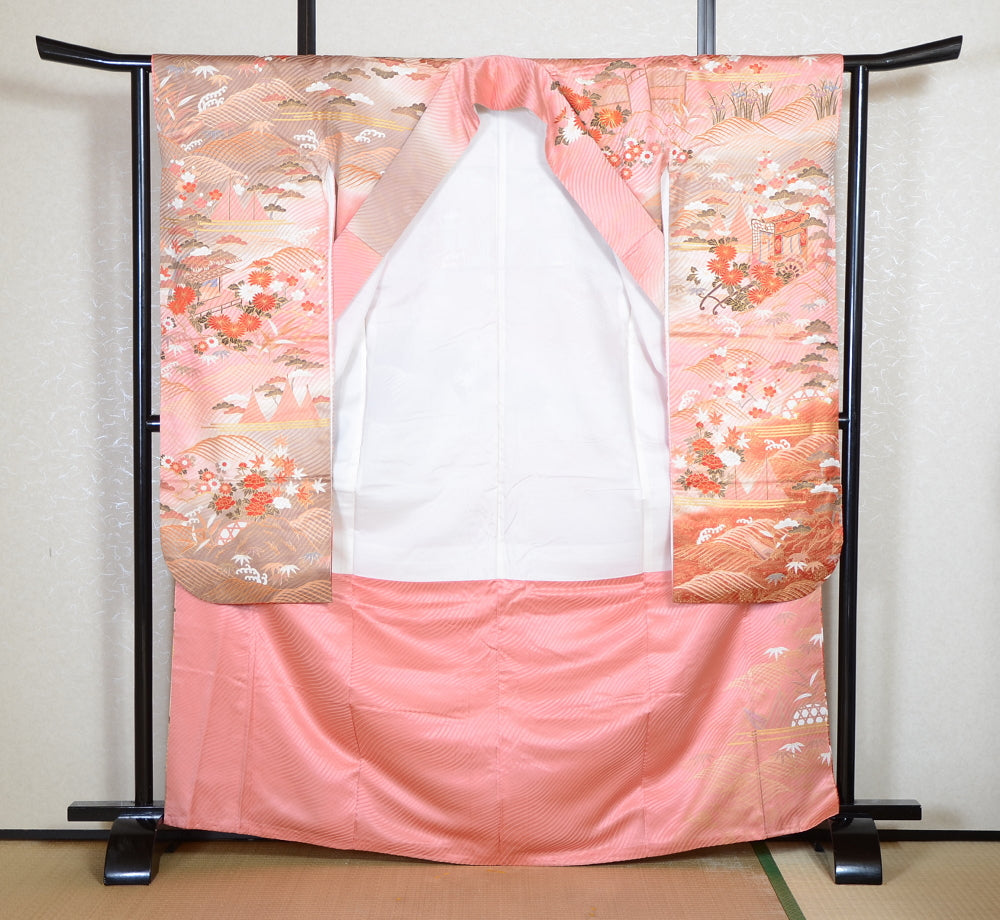 Long-sleeved kimono 6 items set / Furisode / FK#2-294