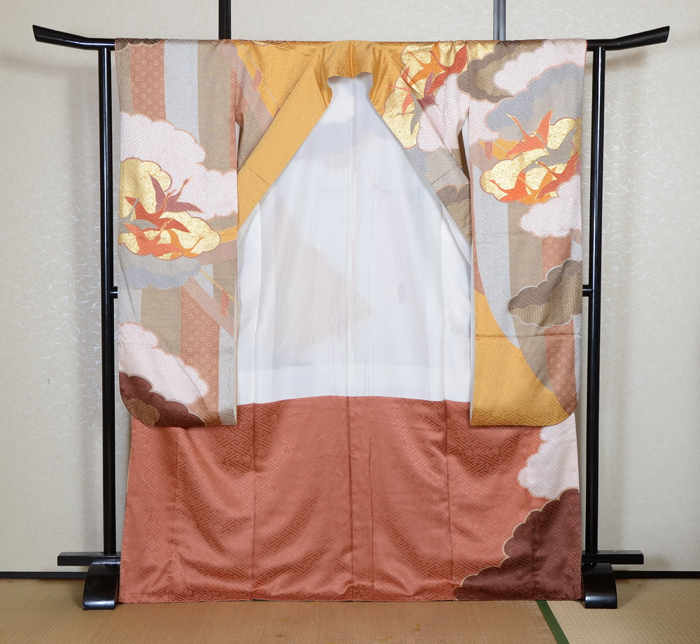 Long-sleeved kimono 6 items set / Furisode / FK#2-328