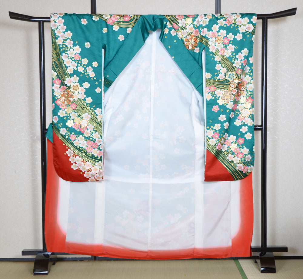 Long-sleeved kimono 6 items set / Furisode / FK#2-302