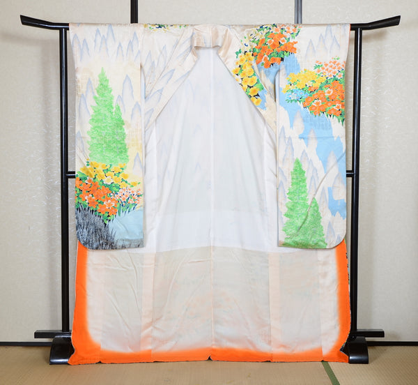 Long-sleeved kimono 6 items set / Furisode / FK#2-327