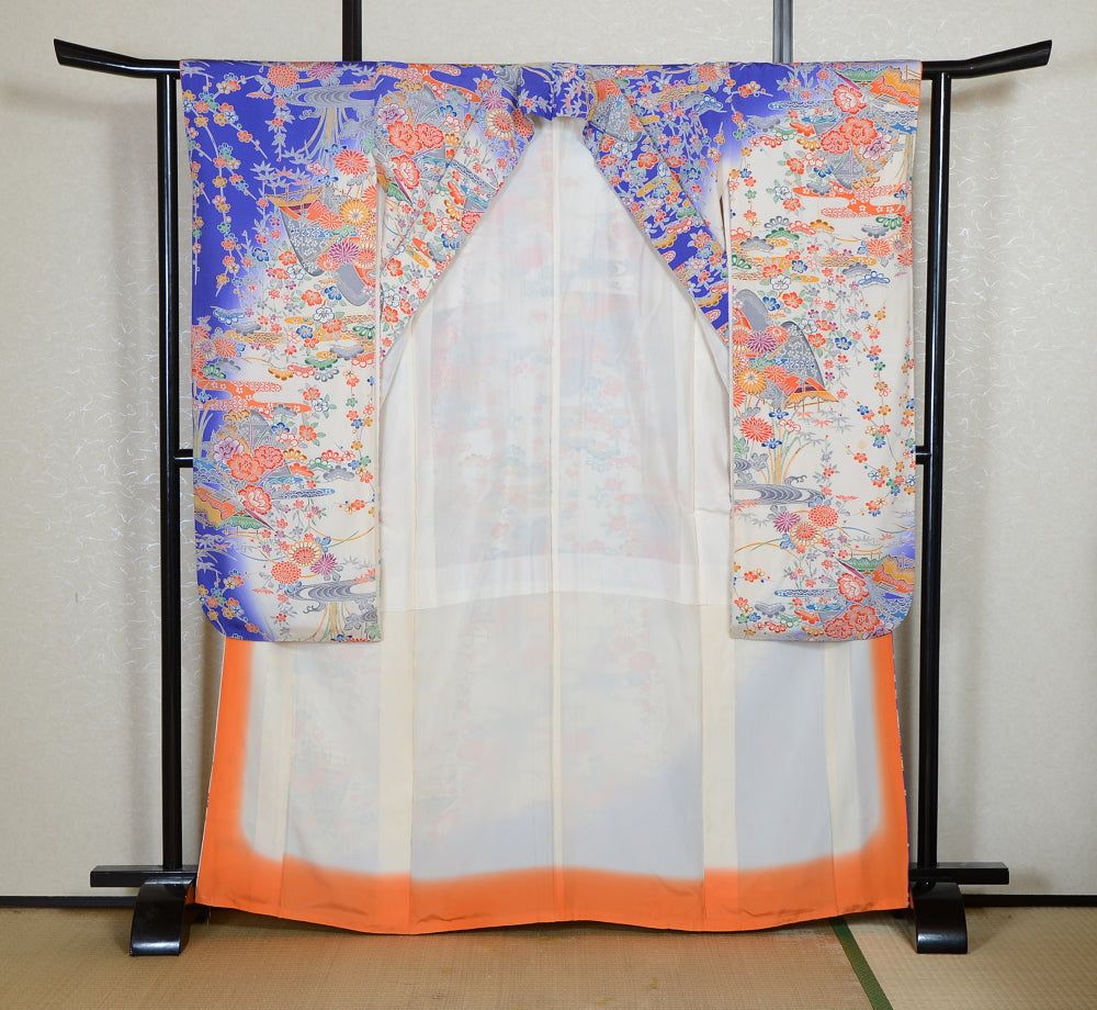 Long-sleeved kimono 6 items set / Furisode / FK#2-325