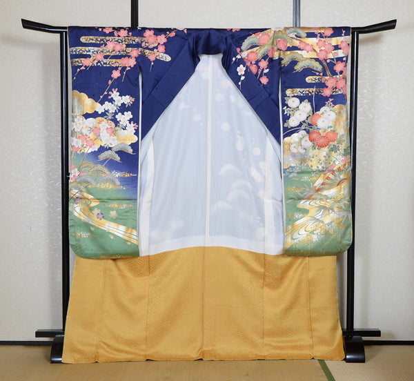 Long-sleeved kimono 6 items set / Furisode / FK#2-352