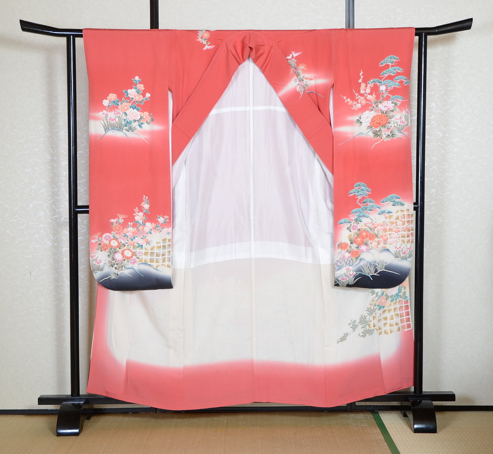 Long-sleeved kimono 6 items set / Furisode / FK#1-974