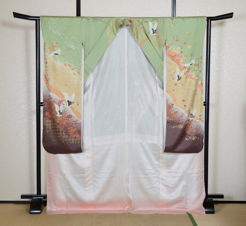 Long-sleeved kimono 6 items set / Furisode / FK#2-341