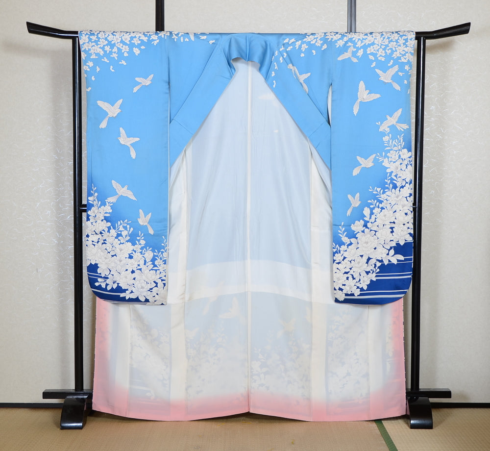 Long-sleeved kimono 6 items set / Furisode / FK#2-351