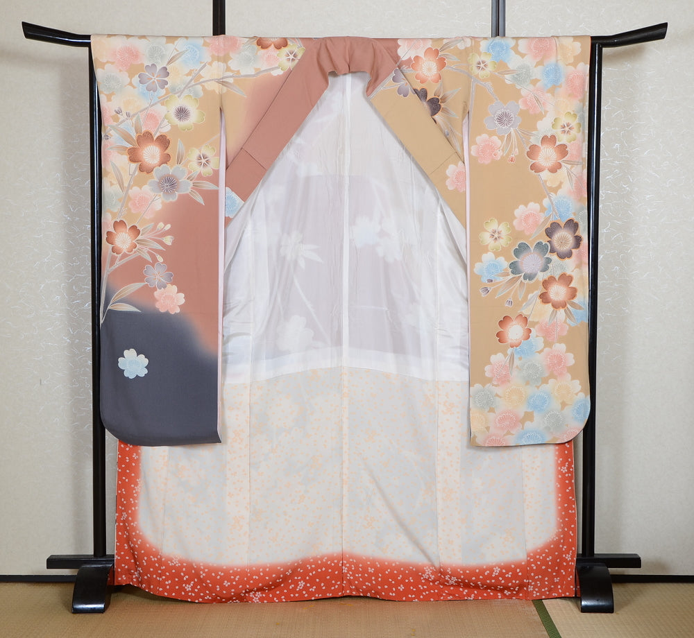 Long-sleeved kimono 6 items set / Furisode / FK#2-241