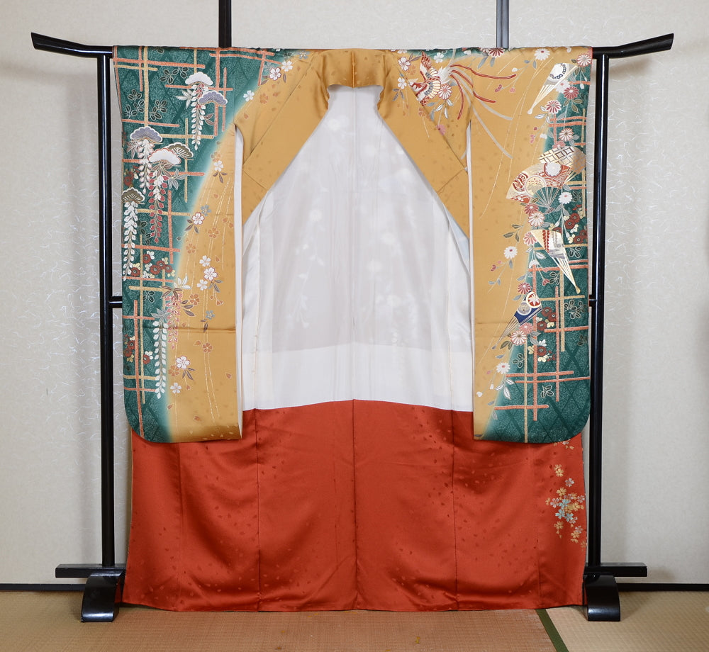 Long-sleeved kimono 6 items set / Furisode / FK#2-331
