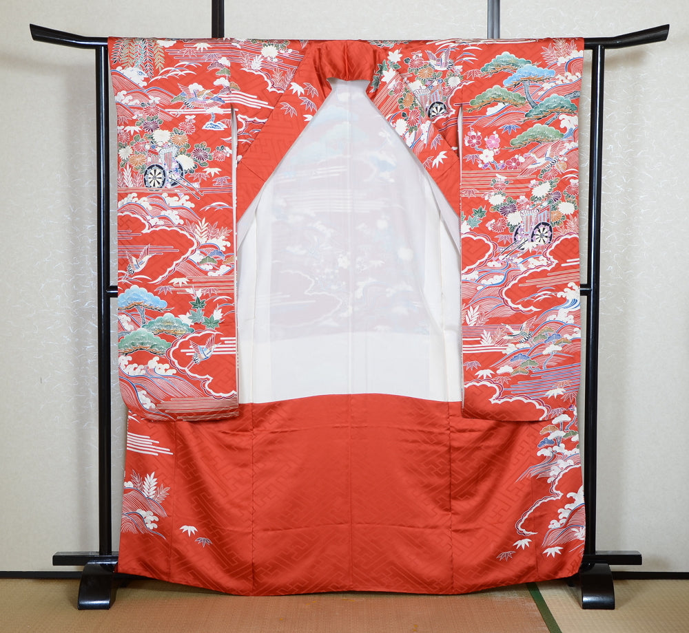 Long-sleeved kimono 6 items set / Furisode / FK#2-307