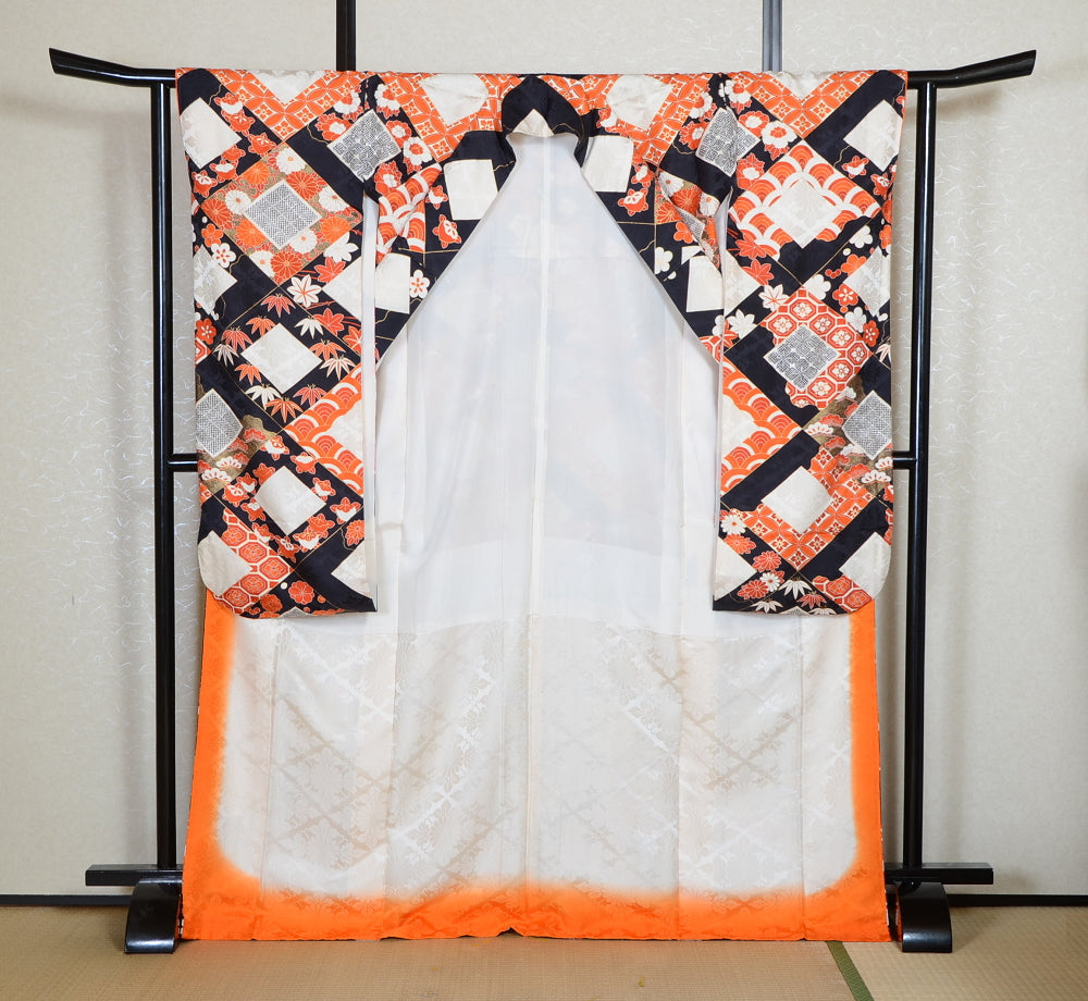 Long-sleeved kimono 6 items set / Furisode / FK#2-342