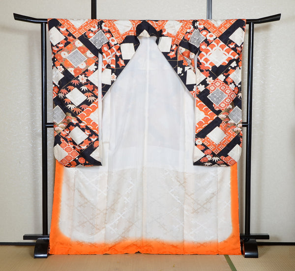 Long-sleeved kimono 6 items set / Furisode / FK#2-342
