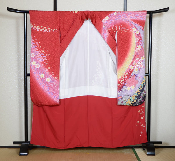 Long-sleeved kimono 6 items set / Furisode / FK#2-278