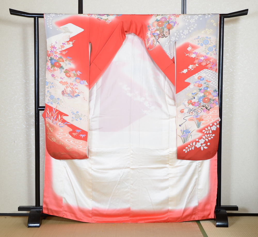 Long-sleeved kimono 6 items set / Furisode / FK#2-117