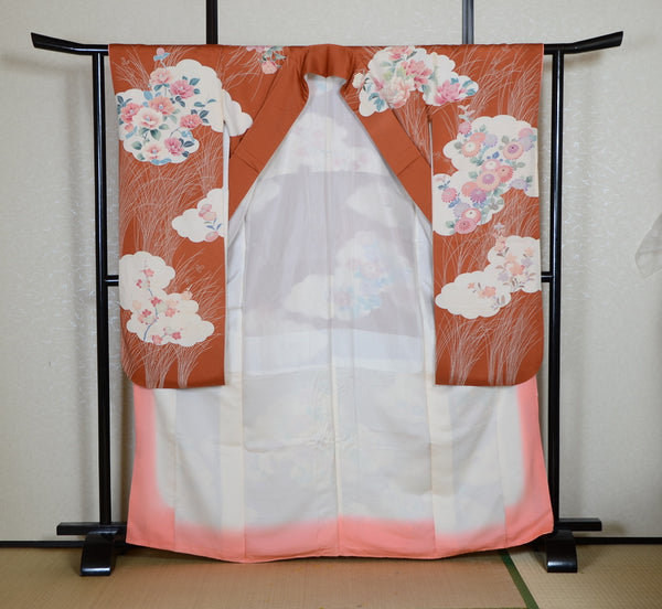 Long-sleeved kimono 6 items set / Furisode / FK#1-918