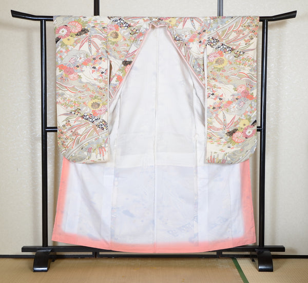 Long-sleeved kimono & hakama 5 items set / Furisode / FK#2-276