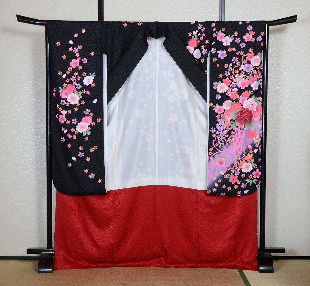 Long-sleeved kimono 6 items set / Furisode / FK#2-349