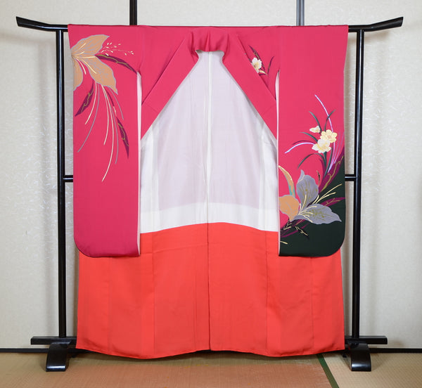 Long-sleeved kimono 6 items set / Furisode / FK#2-069