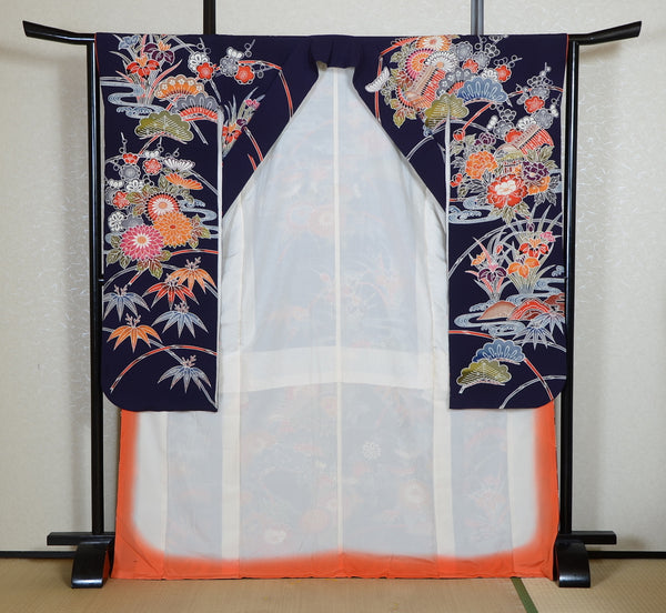 Long-sleeved kimono 6 items set / Furisode / FK#2-256