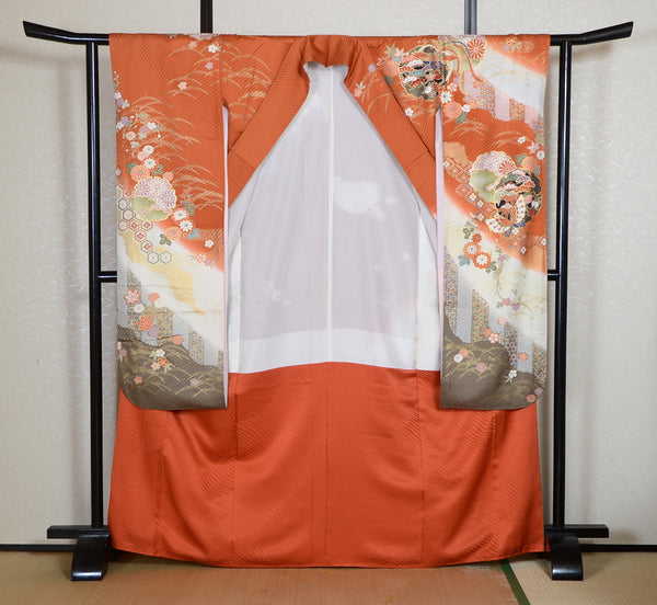 Long-sleeved kimono 6 items set / Furisode / FK#2-246
