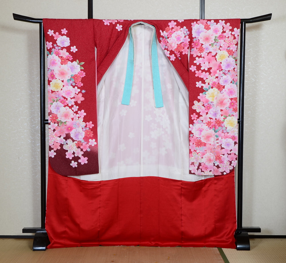 Long-sleeved kimono 6 items set / Furisode / FK#2-313
