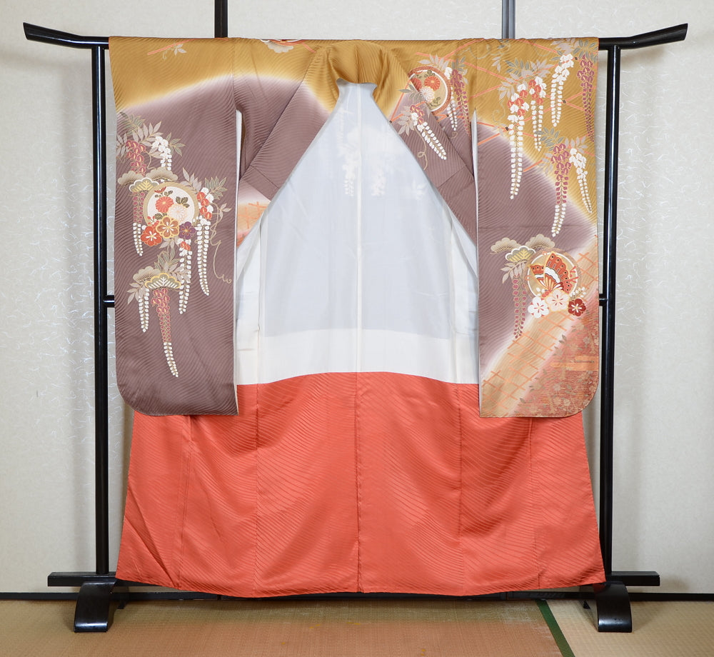 Long-sleeved kimono 6 items set / Furisode / FK#2-203