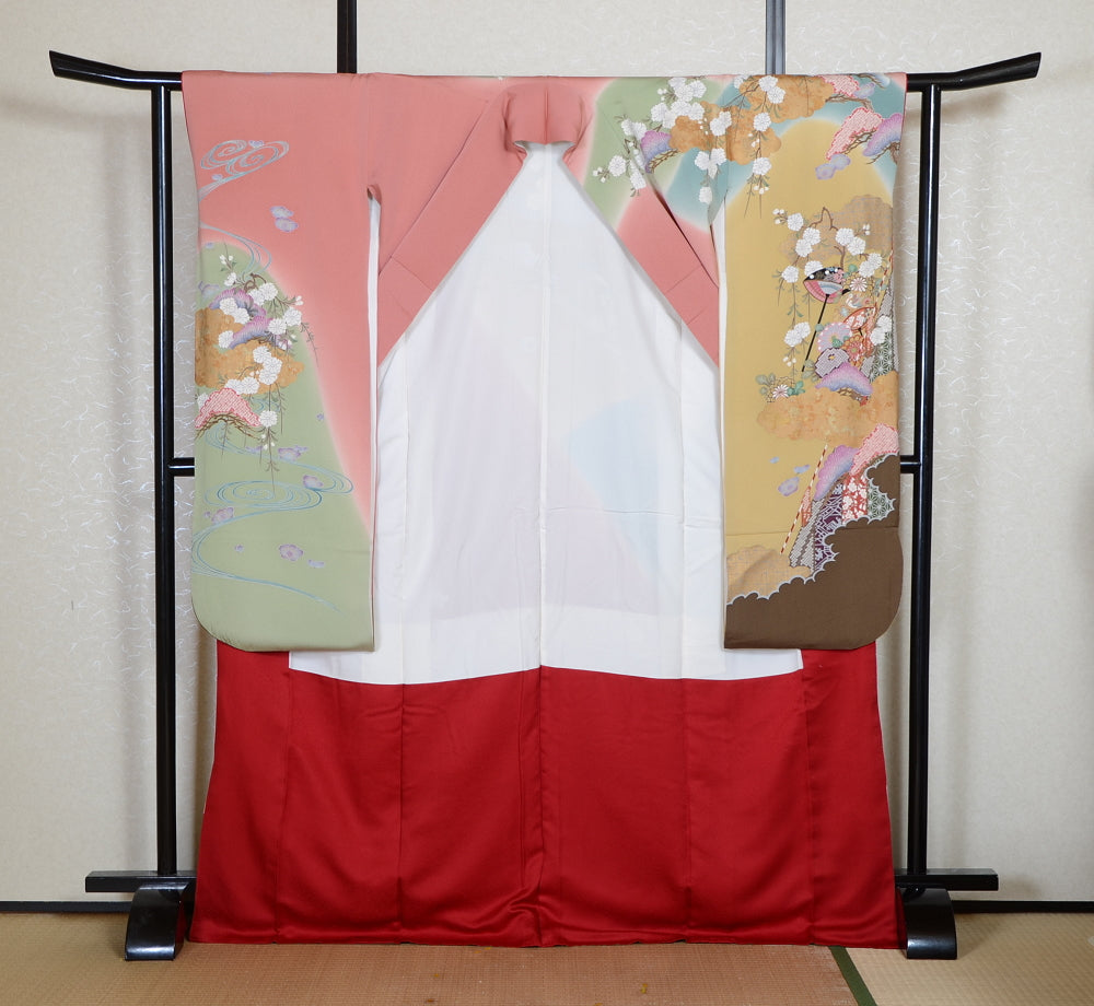 Long-sleeved kimono 6 items set / Furisode / FK#2-335