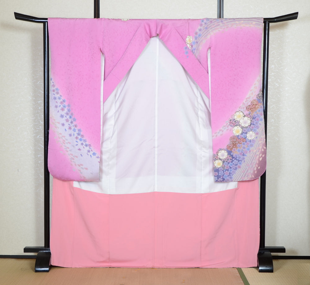 Long-sleeved kimono 6 items set / Furisode / FK#2-172