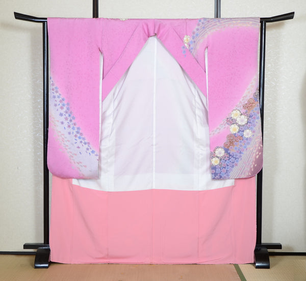 Long-sleeved kimono 6 items set / Furisode / FK#2-172