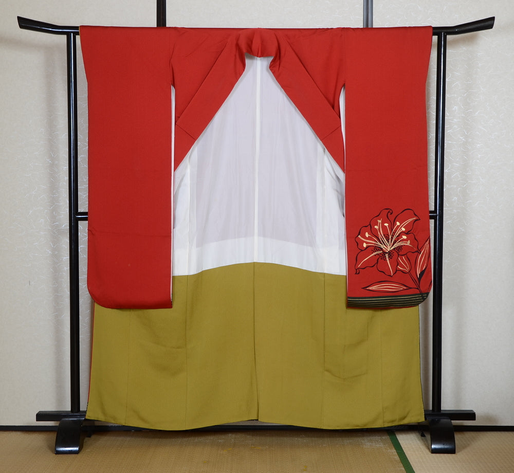 Long-sleeved kimono 6 items set / Furisode / FK#2-254