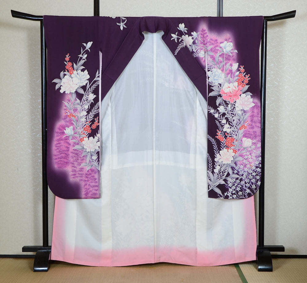 Long-sleeved kimono 6 items set / Furisode / FK#2-244