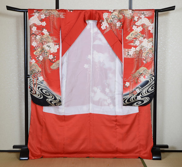 Long-sleeved kimono 6 items set / Furisode / FK#2-257