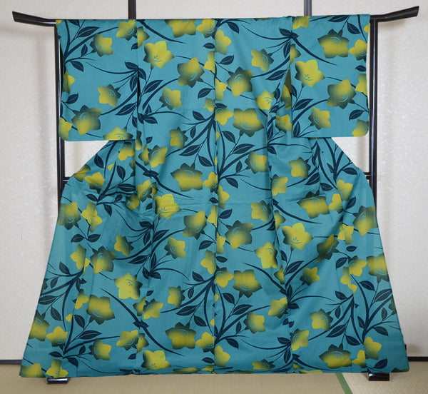 outlet / Japanese yukata kimono/ Plus size / P #419 /4L (wf#1-584)