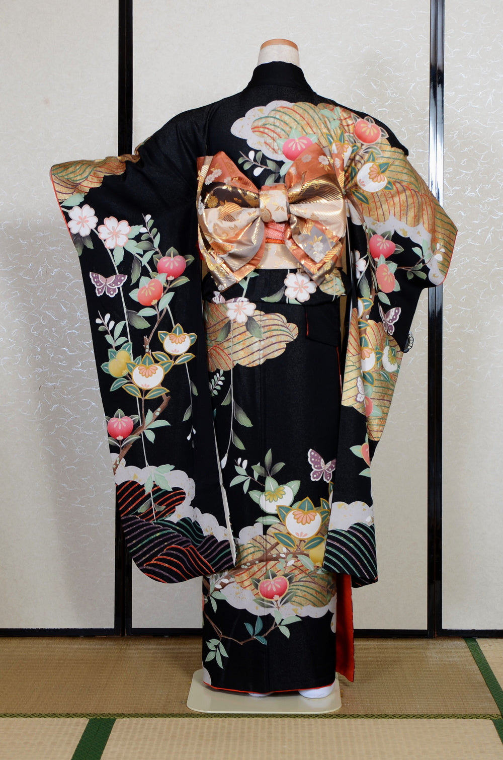 Long-sleeved kimono 6 items set / Furisode / FK#2-321