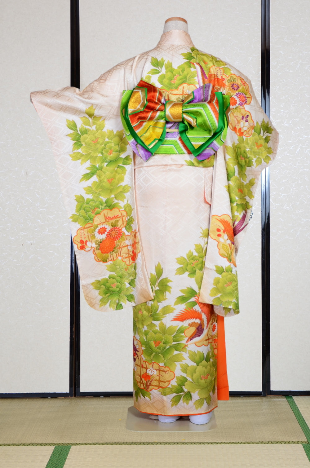 Long-sleeved kimono 6 items set / Furisode / FK#1-945