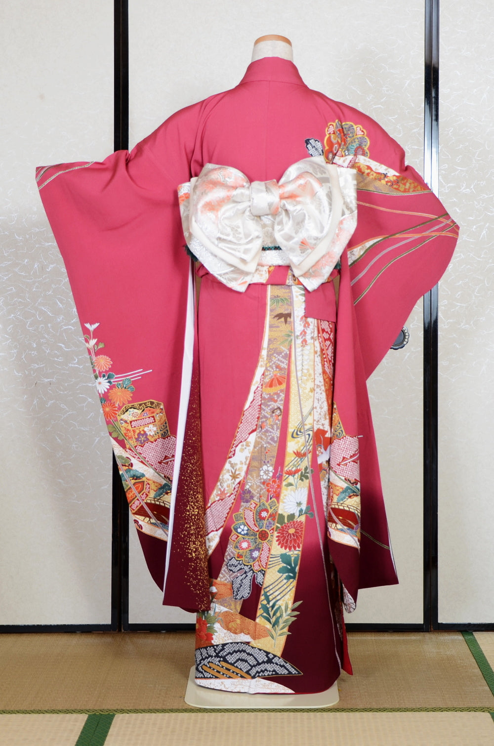 Long-sleeved kimono 6 items set / Furisode / FK#2-157