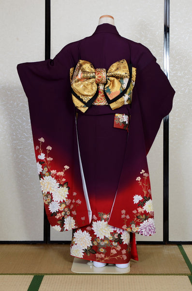 Long-sleeved kimono 6 items set / Furisode / FK#2-323