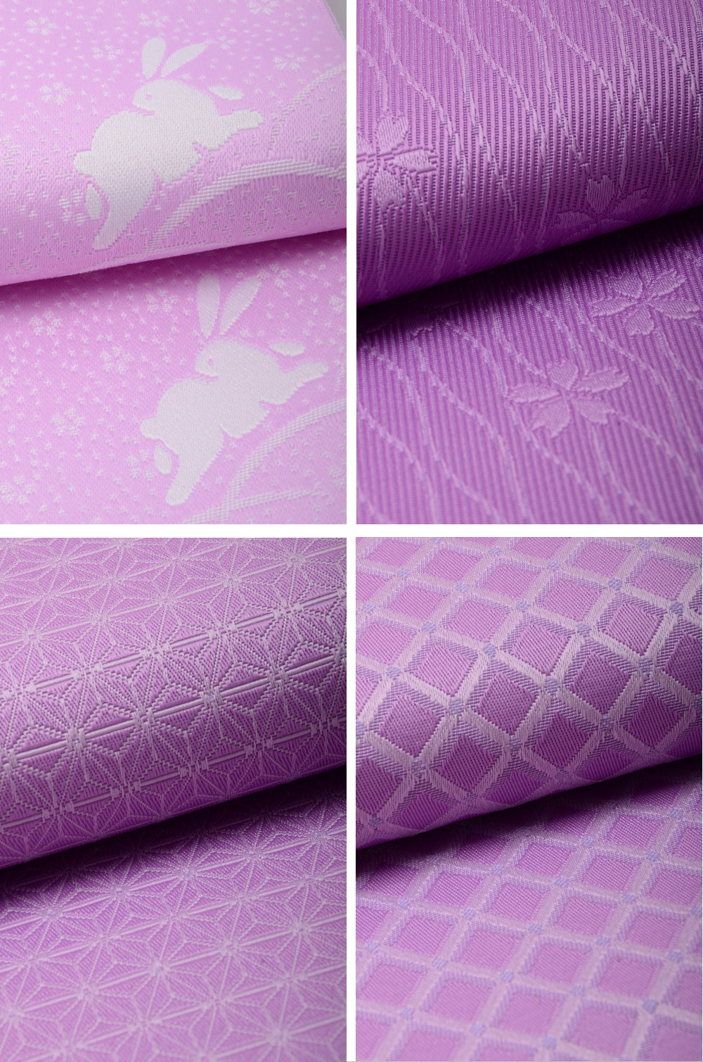 Flat obi belt : Pattern / Light purple