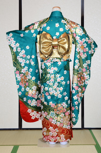 Long-sleeved kimono 6 items set / Furisode / FK#2-302