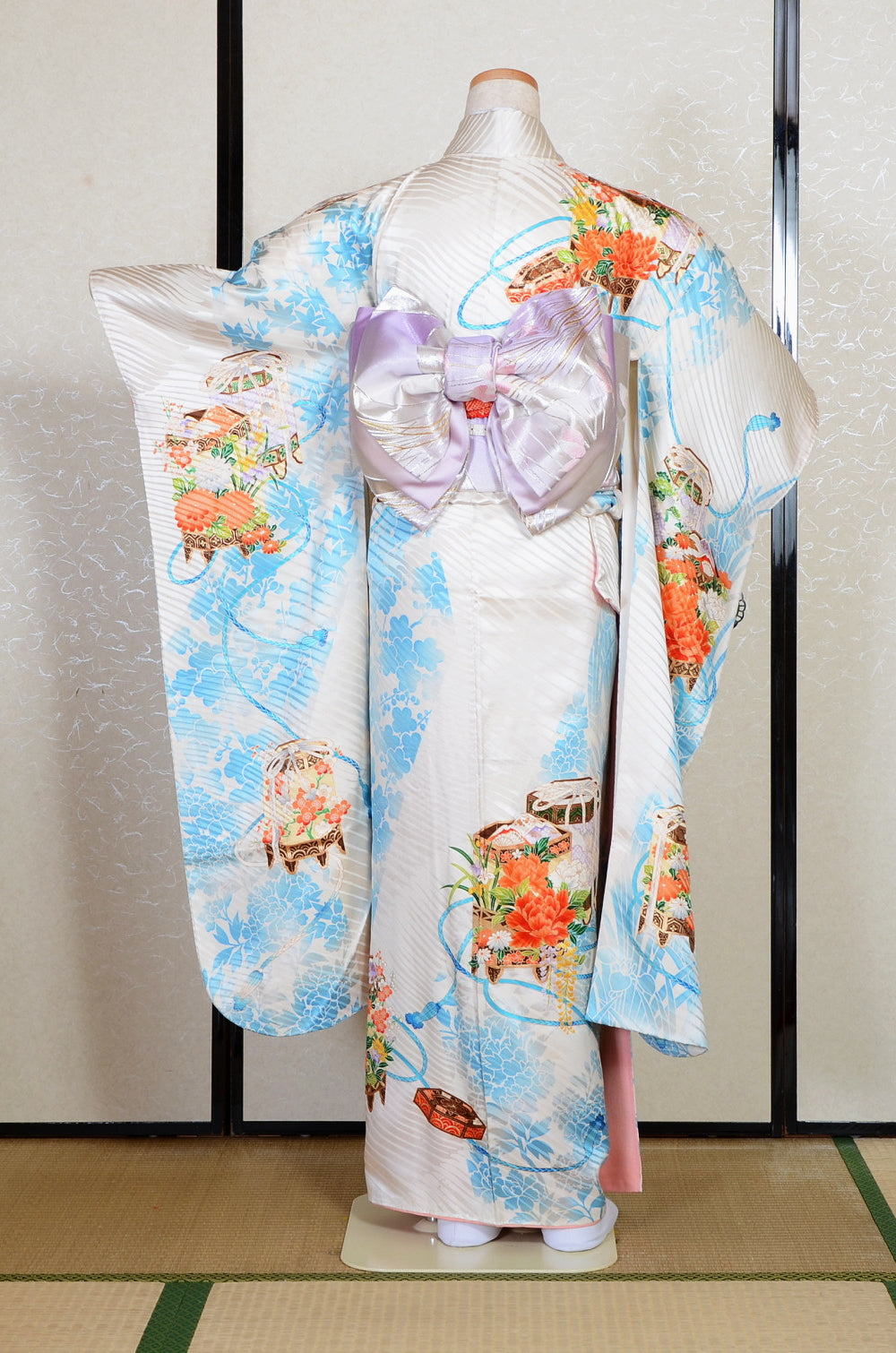 Long-sleeved kimono 6 items set / Furisode / FK#2-343