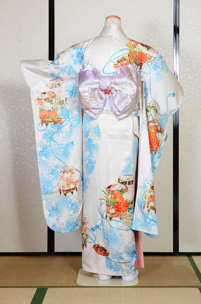 Long-sleeved kimono 6 items set / Furisode / FK#2-343