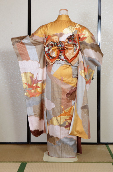 Long-sleeved kimono 6 items set / Furisode / FK#2-328