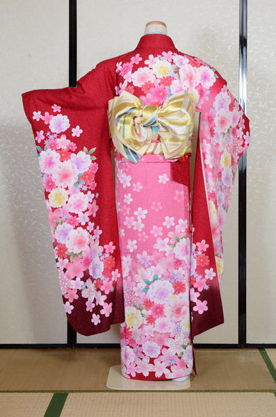 Long-sleeved kimono 6 items set / Furisode / FK#2-313