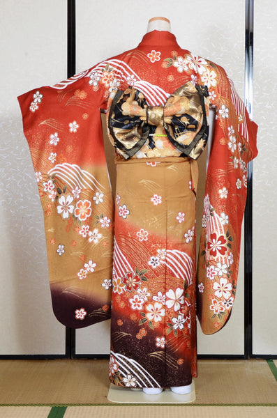Long-sleeved kimono 6 items set / Furisode / FK#2-207