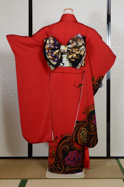 Long-sleeved kimono 6 items set / Furisode / FK#2-243